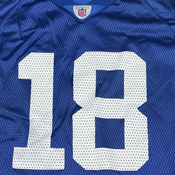 Peyton Manning 18 Jersey Mens XL Blue NFL Indianapolis Colts Onfield Reebok Y2K - Picture 4 of 15